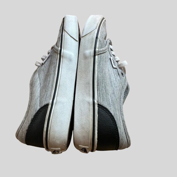 Vans Men's Canvas & Leather Accents Low-Top Sneakers 751505 Gray  Size 7 - Picture 7 of 9